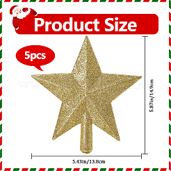 Звездные пластиковые украшения для елки&nbsp;AJEW-WH20004-17C