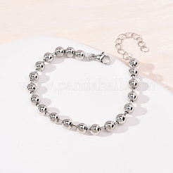Armbänder aus Messing mit Kugelgliedern für Damen&nbsp;BJEW-H640-02A-P