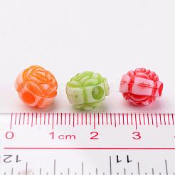 Смешанный ремесло акриловые розовый цветок бусы X-PAB2848Y