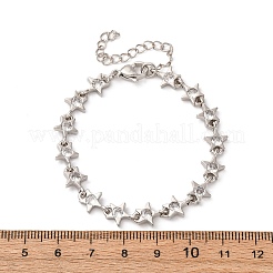 Messing-Gliederarmbänder mit Mikropflaster und klaren Zirkonia für Damen&nbsp;BJEW-D342-01P