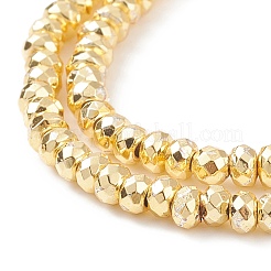 Гальванизировать немагнитных синтетический гематит бисер пряди G-L485-06A-G