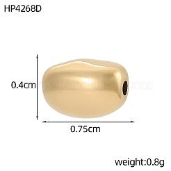 Ovale Perlen aus Edelstahl 304&nbsp;STAS-OY017-50G