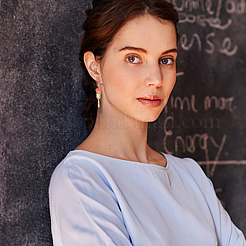 2 пара серег-подвесок из дерева с односторонним принтом в виде книги EJEW-AN0002-74