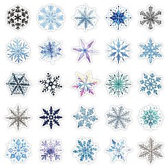 50 шт. бумажные наклейки в виде снежинок DIY-P085-04