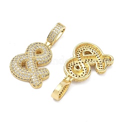 Colgante micropavé cubic zirconia de latón&nbsp;KK-P345-17G-04