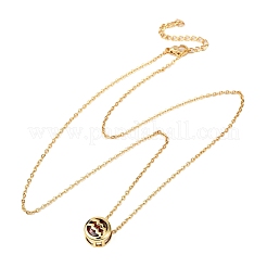 Латунный паве кубический цирконий камень рождения созвездие кулон кабель цепочка ожерелья NJEW-D334-01G-02