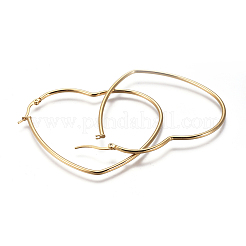 201 серьги-кольца из нержавеющей стали&nbsp;LS-EJEW-A052-12C