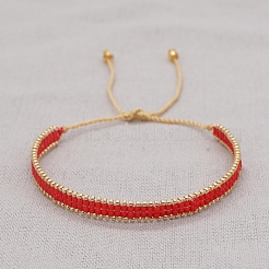 Verstellbare Nylonschnur geflochtenen Perlen Armbänder&nbsp;BJEW-C011-17A