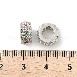 Латунные микро проложить Цирконий Европейский бисером KK-P297-04C-P