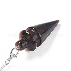 Природные маятники с заостренным кончиком тигрового глаза&nbsp;AJEW-B020-01P-01