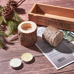 Деревянные подсвечники AJEW-CP0001-08