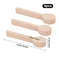 4 Stück Löffelform aus Buchenholz&nbsp;DIY-GF0005-09