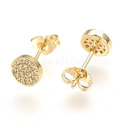 Латунь уха шпильки EJEW-P157-01G-NR