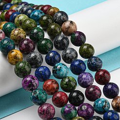 Нити бусин из натуральной окрашенной кунжутной яшмы G-E443-A33