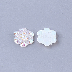 Cabochons en résine avec strass&nbsp;CRES-T012-04