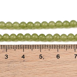 Naturales teñidos abalorios de jade blanco hebras&nbsp;GG-CBAEB22-B01-4mm-05