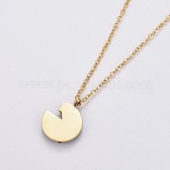 (vente d'usine de bijoux) Colliers pendentifs en chaînes de câble en acier inoxydable 304&nbsp;NJEW-F267-21G