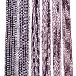 Гальванизировать непрозрачные сплошной цвет стеклянные бусы пряди EGLA-A044-P6mm-L13