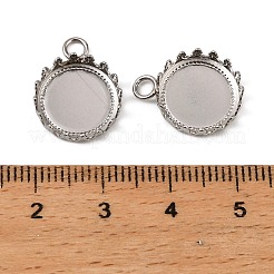 Cabochon-Fassungen für Anhänger aus Edelstahl 304&nbsp;STAS-NH0003-03P-03
