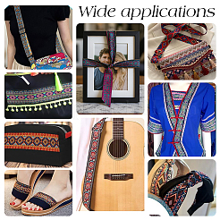 Шестиугольный узор винтажная жаккардовая полиэстеровая лента&nbsp;OCOR-WH0107-12A