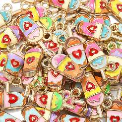 60шт 6 цвета сплава эмалевые подвески&nbsp;ENAM-CJ0003-14