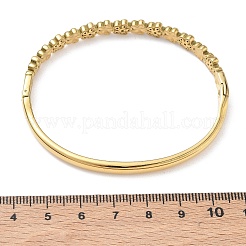 Bracciali rigidi da donna in acciaio inossidabile 304 con strass e chiusura a cerniera.&nbsp;BJEW-Z178-02G