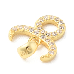 925 pendente in argento sterling con micro pavé di zirconi trasparenti&nbsp;LS-STER-Z012-06G-05