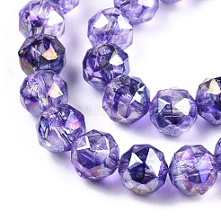 Прозрачные стеклянные бусины гальваническим пряди EGLA-N006-077D