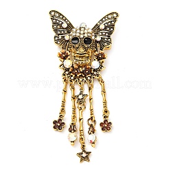 Значки на лацкан из сплава со стразами на Хэллоуин ALRI-D302-04AG