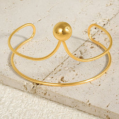 Браслеты-манжеты из нержавеющей стали 304 в европейском и американском стиле для женщин&nbsp;VI3097-2