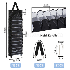 Карманный ежедневный график из ткани Оксфорд и ПВХ AJEW-WH0248-454
