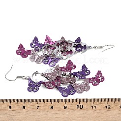 Серьги-бабочки из нержавеющей стали 430 EJEW-A137-02P-02