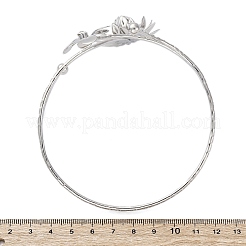 Braccialetti in lega di loto per ragazze e donne&nbsp;AJEW-A063-01D-P
