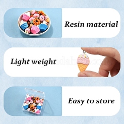 20шт 10 стиля непрозрачные подвески из смолы&nbsp;RESI-YW0004-07