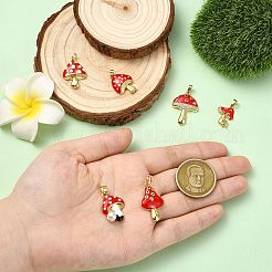 6 шт. 6 стиля латунные подвески с микропаве и кубическим цирконием&nbsp;KK-CJ0003-94