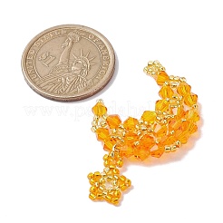 Подвеска из искусственного австрийского хрусталя с 5301 стеклом и круглыми бусинами тохо PALLOY-MZ00179-04