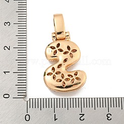 Latón micro pavimenta claro colgantes de circonio cúbico&nbsp;KK-B099-01G-S