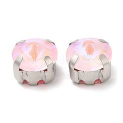 Мокко флуоресцентный(ми) плоский круглый пришитый страз&nbsp;GGLA-M006-02B-P05