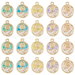 50pcs 5 pendentifs en alliage de couleurs&nbsp;ENAM-TA0003-93G