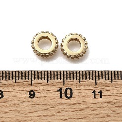 Латунь микропаве прозрачный кубический цирконий европейский бисер KK-Z126-15G