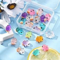 20 шт. полупрозрачная смоляная милая корова RESI-FS0002-11