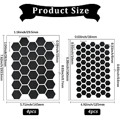 8 шт. 2 стиля резиновые противоскользящие шестиугольные наклейки на телефон для телефонов&nbsp;AJEW-SP0002-64B-02