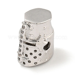 Латунные микропаве из прозрачного кубического циркония ZIRC-P119-02P-01