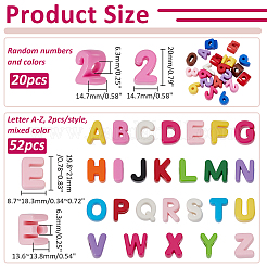 72шт набор непрозрачных акриловых бусин&nbsp;OACR-ME0001-25