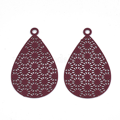 Pendentifs en filigrane d'acier inoxydable 430&nbsp;STAS-S108-25B-03