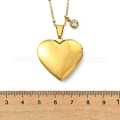 Colliers à pendentif cœur en acier inoxydable 304 avec chaîne satellite pour femmes&nbsp;NJEW-JN06154