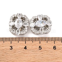 Латунные микропаве из прозрачного кубического циркония&nbsp;KK-S389-24P