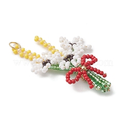 3 шт. букет из 3D стеклянных бусин с подвесками-бантиками&nbsp;PALLOY-MZ01153