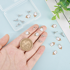 20 шт. 2-х цветные латунные подвески с микропаве из кубического циркония&nbsp;KK-PH0004-05