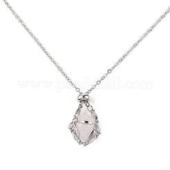 3 шт. 3 стиля 304 нержавеющая сталь и латунь макраме мешочек пустой держатель камней для изготовления подвесок ожерелий NJEW-JN04442